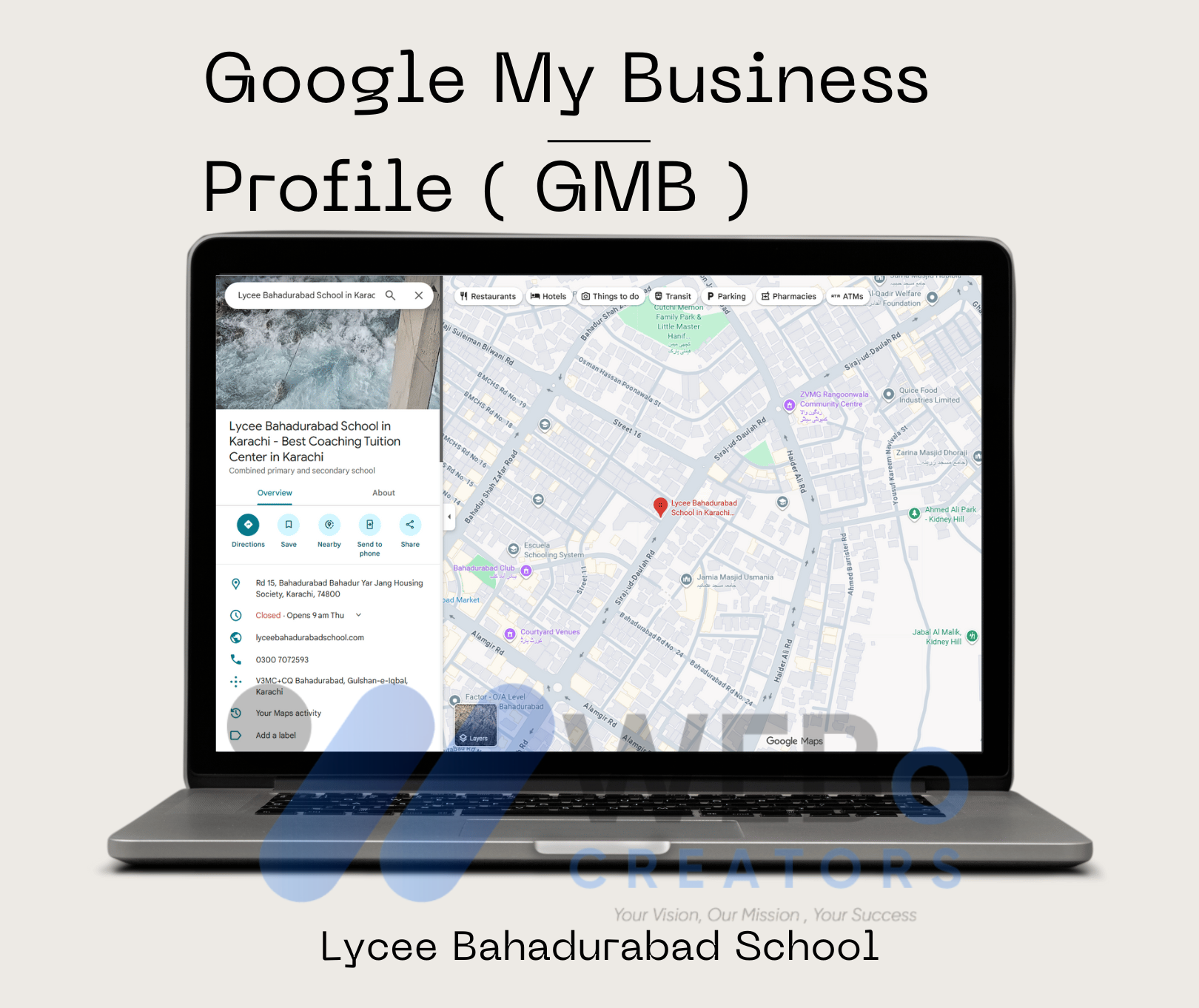 Lyce Bahadurabad Google My Business Creation